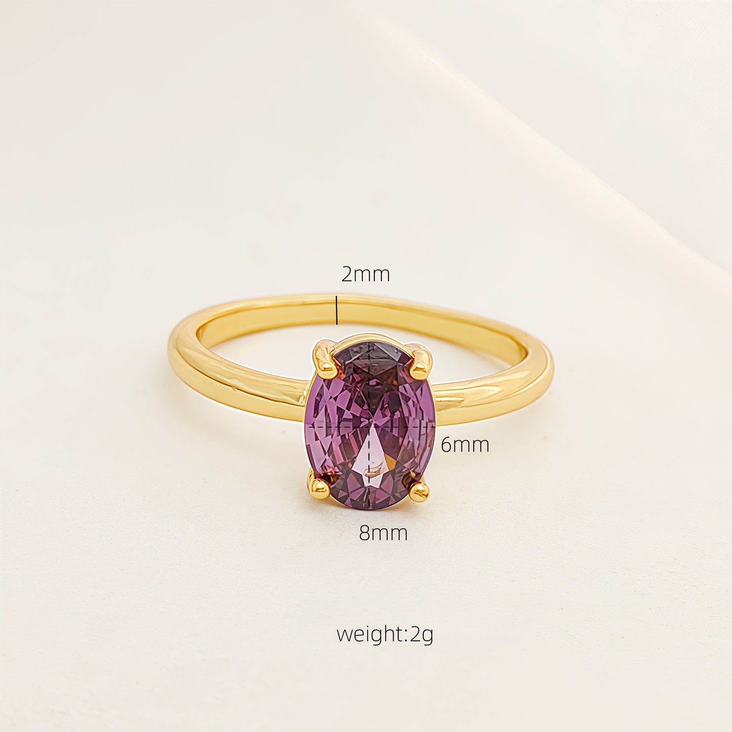 Lumi — Oval Zircon Ring