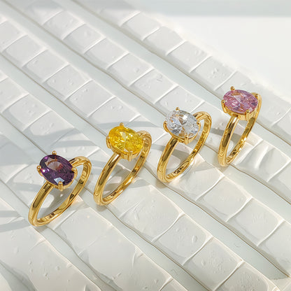 Lumi — Oval Zircon Ring