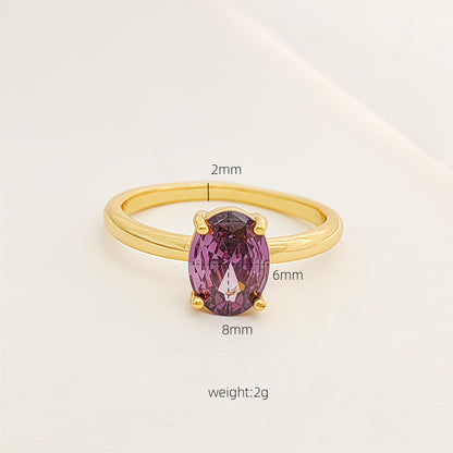 Lumi — Oval Zircon Ring