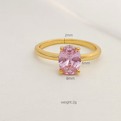 Lumi — Oval Zircon Ring