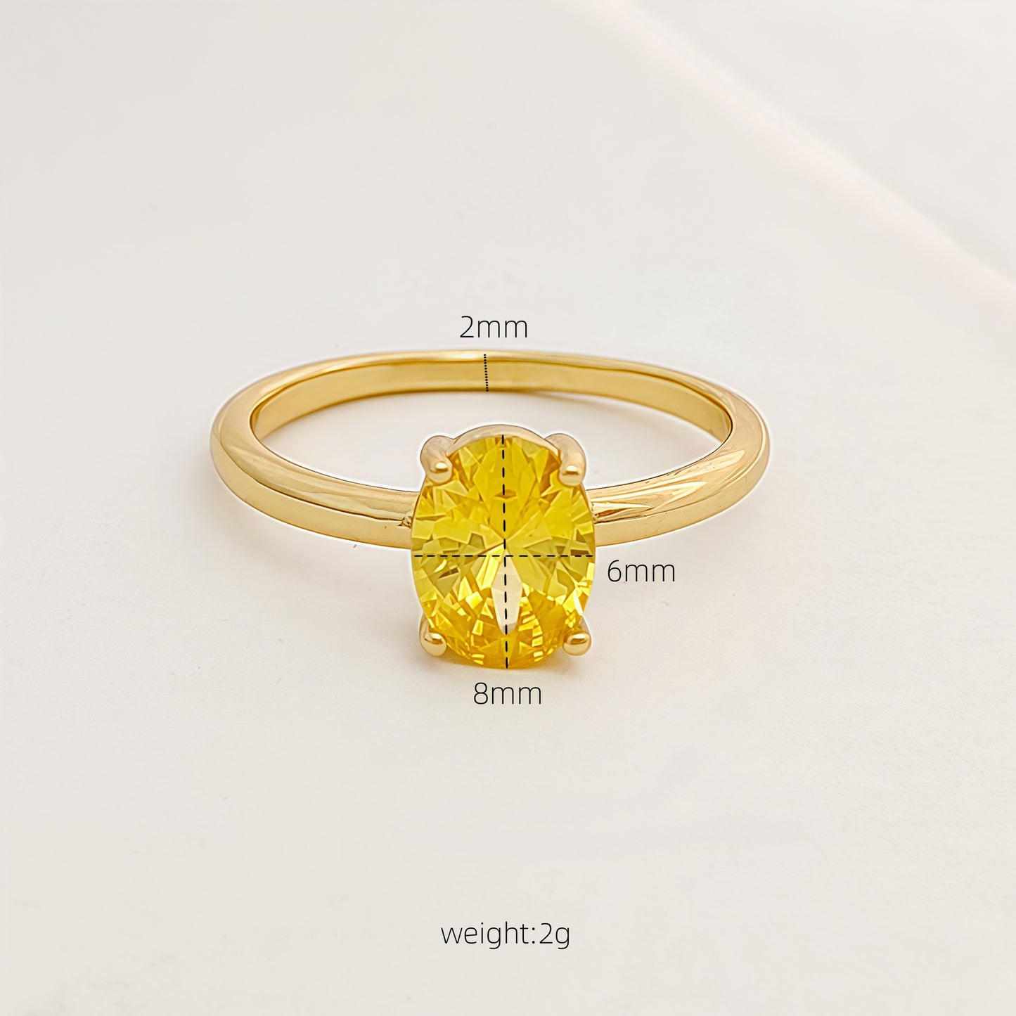 Lumi — Oval Zircon Ring