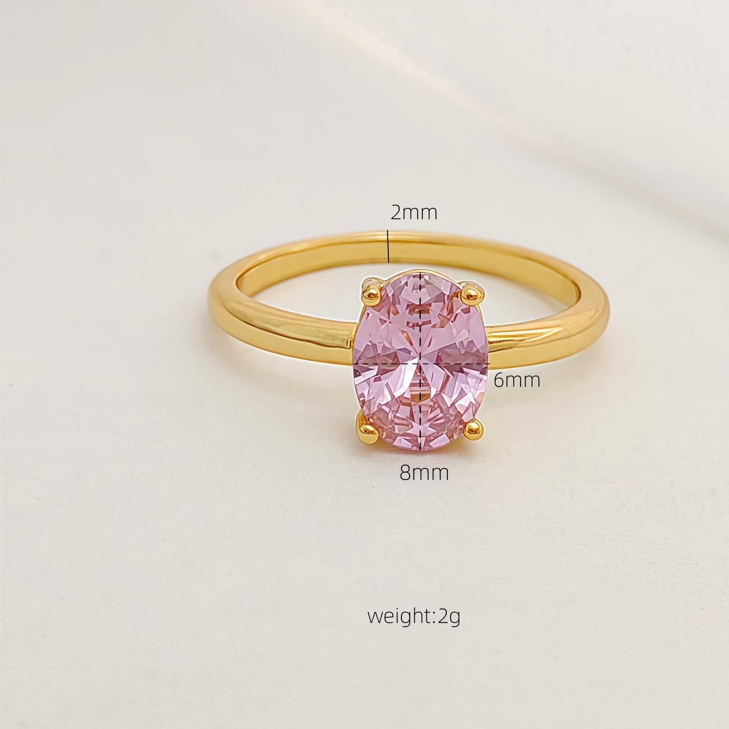 Lumi — Oval Zircon Ring